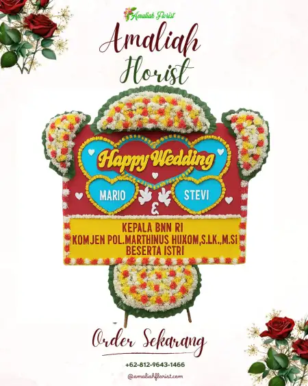 Papan Bunga Pernikahan Menjing